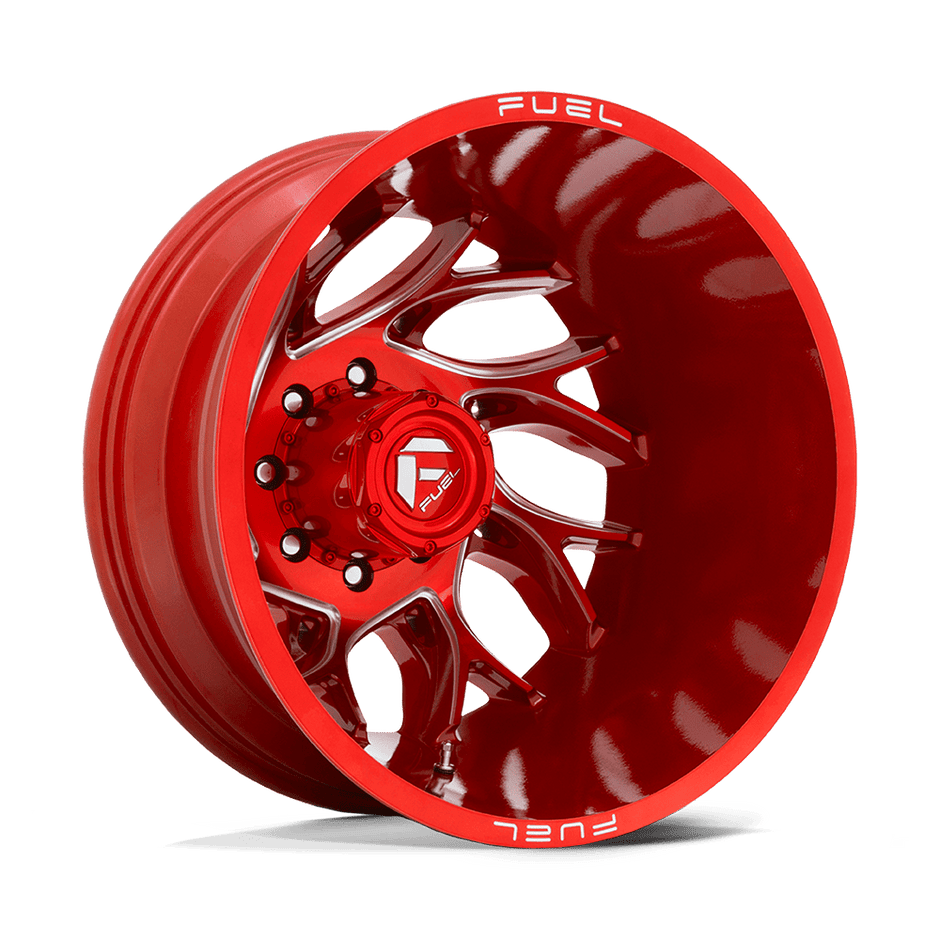 Fuel Wheels D742 Runner Dually-Rear Outer 20x8.25 Candy Red Milled -240mm ET 121.5mm CB 8x165.1