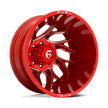 Fuel Wheels D742 Runner Dually-Rear Outer 20x8.25 Candy Red Milled -240mm ET 121.5mm CB 8x165.1