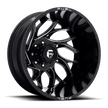 Fuel Wheels D741 Runner Dually-Rear Outer 22x8.25 Gloss Black Milled -240mm ET 121.5mm CB 8x165.1
