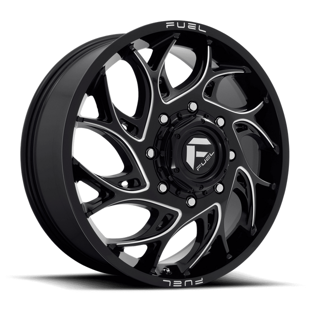 Fuel Wheels D741 Runner Dually 22x8.25 Gloss Black Milled -220mm ET 154.3mm CB 8x210
