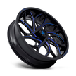 Fuel Wheels D778 Runner UTV 18x7 Gloss Black Milled W/Candy Blue 13mm ET 132mm CB 4x156