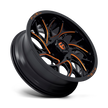 Fuel Wheels D780 Runner UTV 18x7 Gloss Black Milled W/Orange 13mm ET 132mm CB 4x156