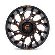 Fuel Wheels D780 Runner UTV 18x7 Gloss Black Milled W/Orange 13mm ET 132mm CB 4x156