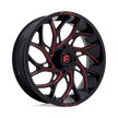 Fuel Wheels D779 Runner UTV 18x7 Gloss Black Milled W/Candy Red 13mm ET 132mm CB 4x156