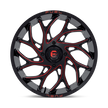 Fuel Wheels D779 Runner UTV 18x7 Gloss Black Milled W/Candy Red 13mm ET 132mm CB 4x156