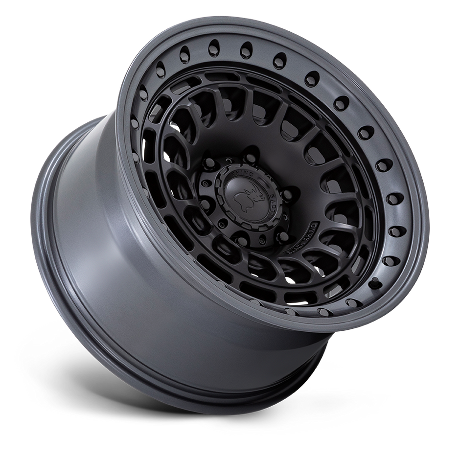 Black Rhino Hard Alloys BR014 Sahara 17x9 Matte Black w/Gunmetal Lip 0mm ET 71.5mm CB 5x127