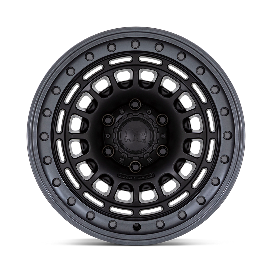 Black Rhino Hard Alloys BR014 Sahara 17x9 Matte Black w/Gunmetal Lip 0mm ET 71.5mm CB 5x127