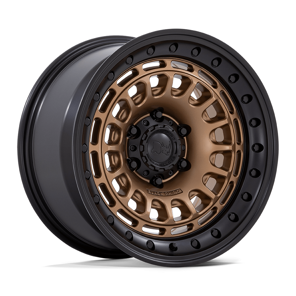 Black Rhino Hard Alloys BR014 Sahara 17x9 Matte Bronze w/Gloss Black Lip 0mm ET 71.5mm CB 5x127