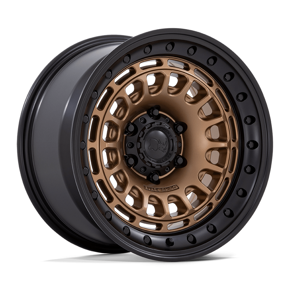 Black Rhino Hard Alloys BR014 Sahara 17x9 Matte Bronze w/Gloss Black Lip 0mm ET 71.5mm CB 5x127