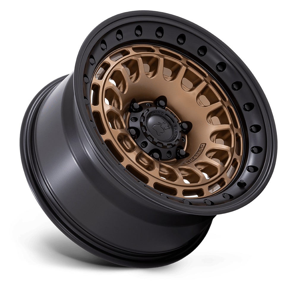 Black Rhino Hard Alloys BR014 Sahara 17x9 Matte Bronze w/Gloss Black Lip 0mm ET 71.5mm CB 5x127