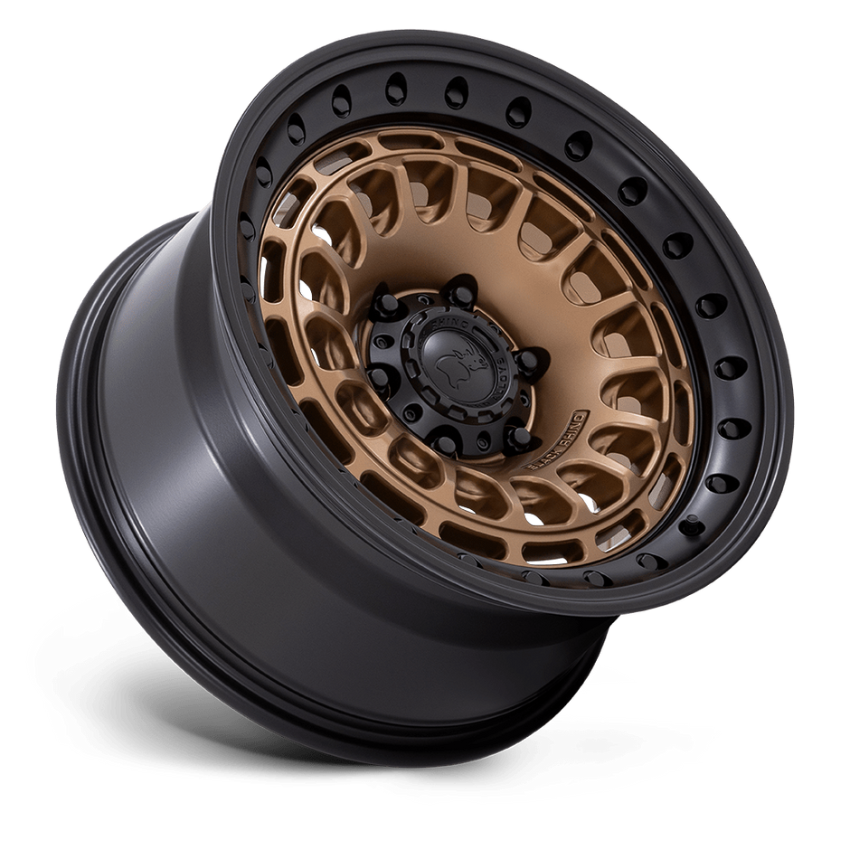 Black Rhino Hard Alloys BR014 Sahara 17x9 Matte Bronze w/Gloss Black Lip 0mm ET 71.5mm CB 5x127