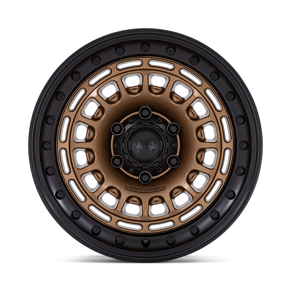Black Rhino Hard Alloys BR014 Sahara 17x9 Matte Bronze w/Gloss Black Lip 0mm ET 71.5mm CB 5x127