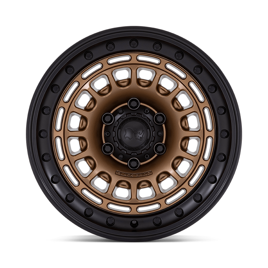Black Rhino Hard Alloys BR014 Sahara 17x9 Matte Bronze w/Gloss Black Lip 0mm ET 71.5mm CB 5x127