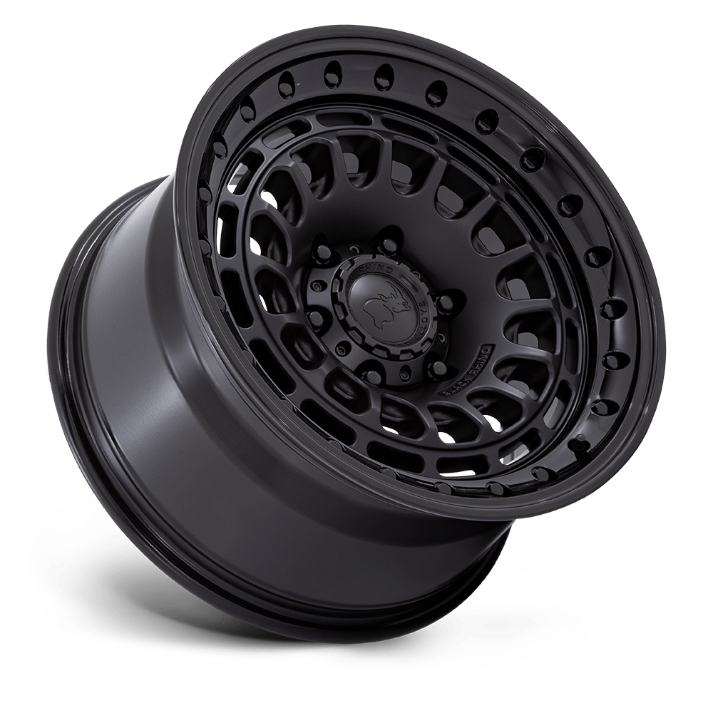 Black Rhino Hard Alloys BR014 Sahara 17x9 Matte Black w/Gloss Black Lip 0mm ET 71.5mm CB 5x127