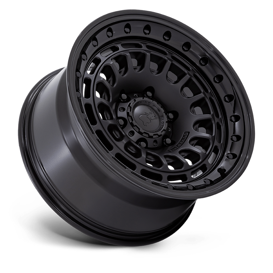 Black Rhino Hard Alloys BR014 Sahara 17x9 Matte Black w/Gloss Black Lip 0mm ET 71.5mm CB 5x127