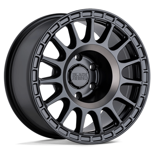 Black Rhino Hard Alloys Sandstorm 15x7 Semi Gloss Black w/Machined Dark Ring 15mm ET 76.1mm CB 5x114.3