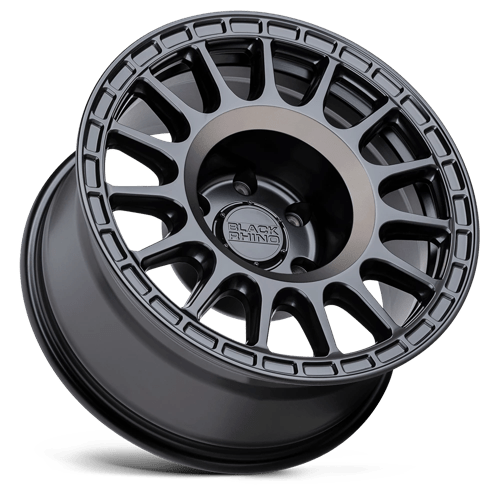 Black Rhino Hard Alloys Sandstorm 15x7 Semi Gloss Black w/Machined Dark Ring 15mm ET 76.1mm CB 5x114.3