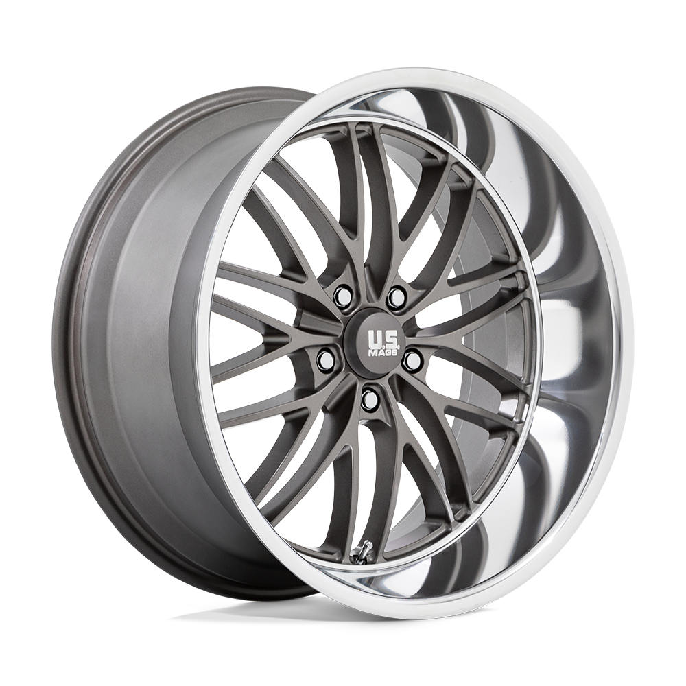 U.S. Mags U139 Santa Cruz 20x10 Anthracite w/Diamond Cut Lip 6mm ET 72.56mm CB 5x120.65