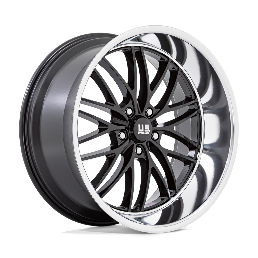 U.S. Mags U138 Santa Cruz 20x10 Gloss Black w/Diamond Cut Lip 6mm ET 72.56mm CB 5x120.65