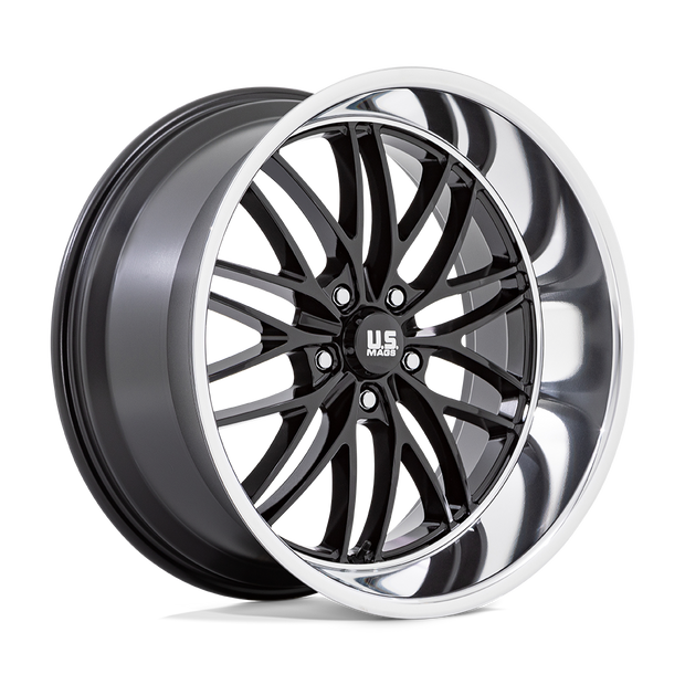 U.S. Mags U138 Santa Cruz 20x10 Gloss Black w/Diamond Cut Lip 6mm ET 72.56mm CB 5x120.65