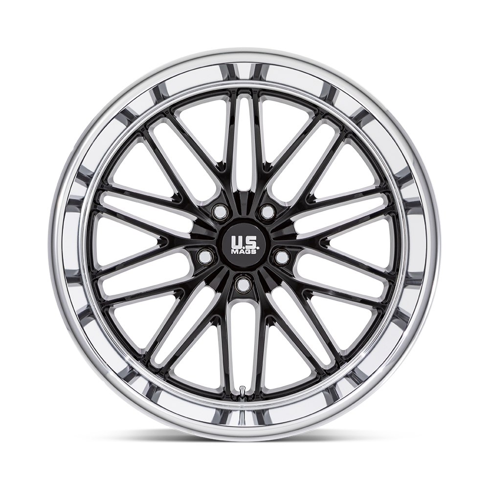U.S. Mags U138 Santa Cruz 20x10 Gloss Black w/Diamond Cut Lip 6mm ET 72.56mm CB 5x120.65