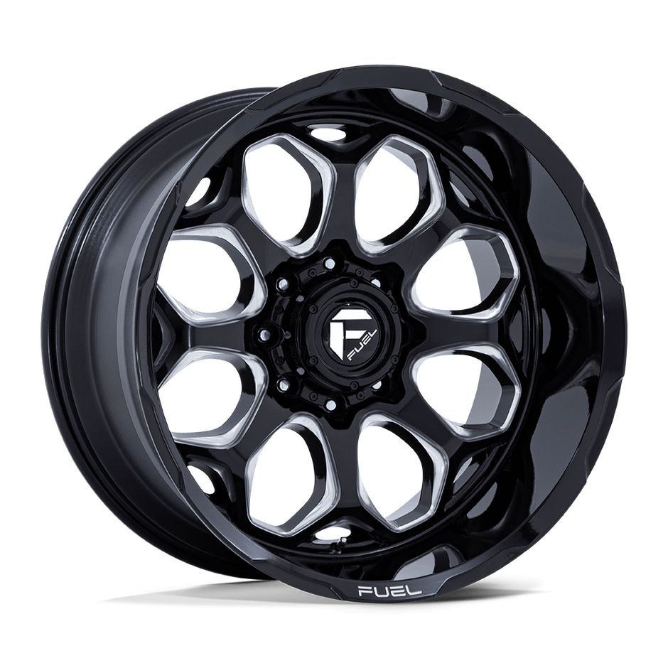 Fuel Wheels FC862 Scepter 20x10 Gloss Black Milled -18mm ET 71.5mm CB 5x127
