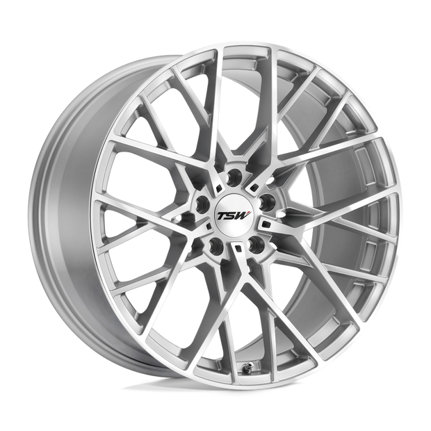 TSW Sebring 17x8 Silver w/Mirror Cut Face 40mm ET 72.1mm CB 5x108