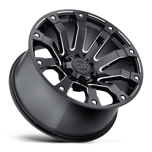Black Rhino Hard Alloys Selkirk 20x10 Gloss Black Milled -12mm ET 78.1mm CB 5x139.7