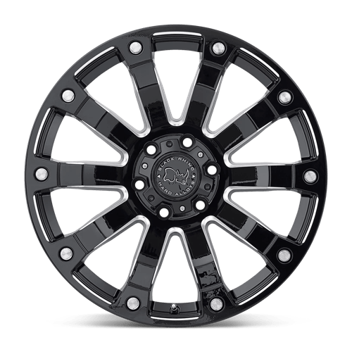 Black Rhino Hard Alloys Selkirk 20x10 Gloss Black Milled -12mm ET 78.1mm CB 5x139.7