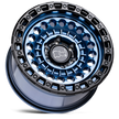 Black Rhino Hard Alloys Sentinel 17x8.5 Cobalt Blue w/Black Ring -18mm ET 124.2mm CB 8x180