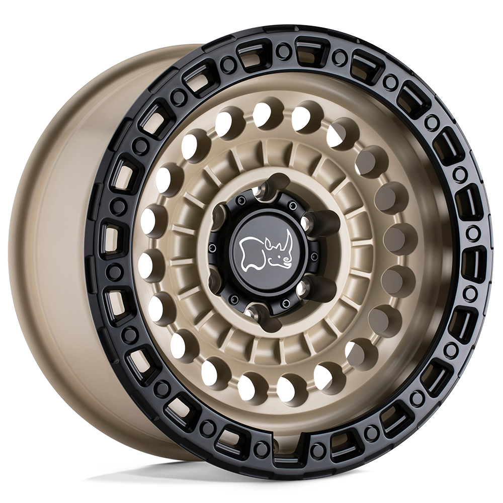 Black Rhino Hard Alloys Sentinel 17x8.5 Desert Sand w/Black Ring -10mm ET 67.06mm CB 6x120