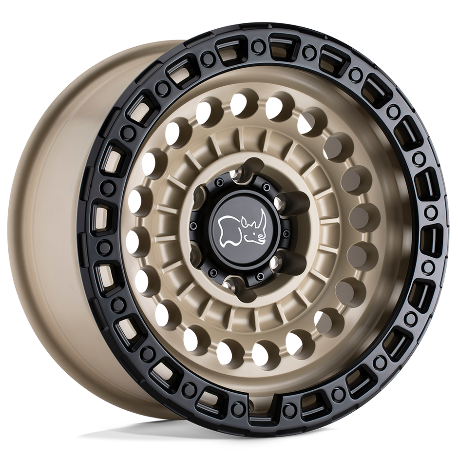 Black Rhino Hard Alloys Sentinel 17x8.5 Desert Sand w/Black Ring -10mm ET 67.06mm CB 6x120