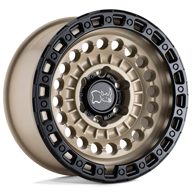 Black Rhino Hard Alloys Sentinel 17x8.5 Desert Sand w/Black Ring -10mm ET 67.06mm CB 6x120