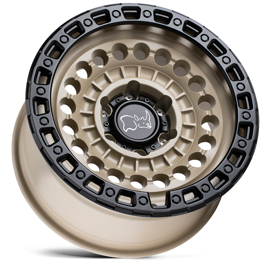 Black Rhino Hard Alloys Sentinel 17x8.5 Desert Sand w/Black Ring -10mm ET 67.06mm CB 6x120