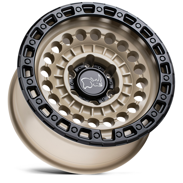 Black Rhino Hard Alloys Sentinel 17x8.5 Desert Sand w/Black Ring -10mm ET 67.06mm CB 6x120