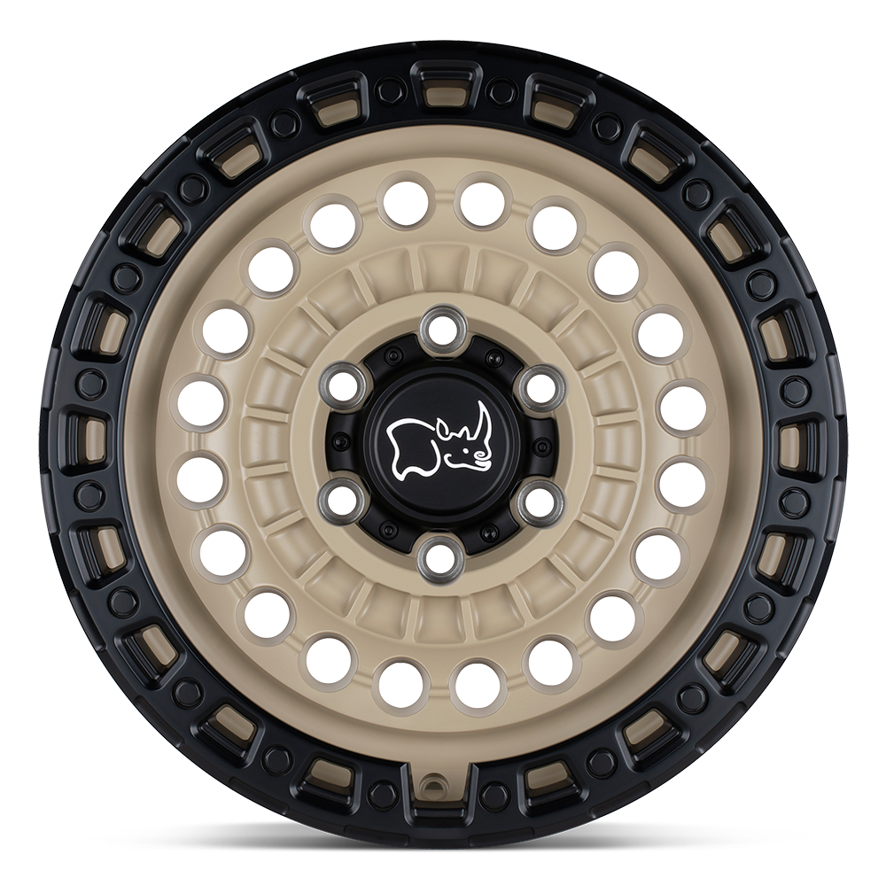 Black Rhino Hard Alloys Sentinel 17x8.5 Desert Sand w/Black Ring -10mm ET 67.06mm CB 6x120
