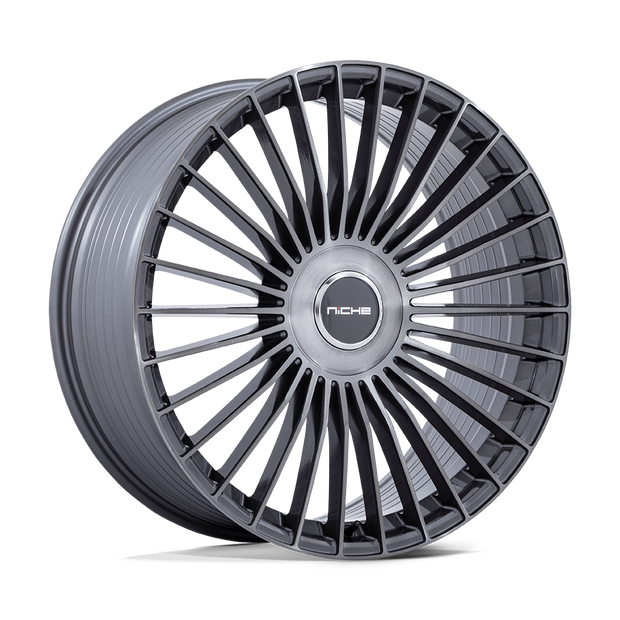 Niche NC282 Serene 24x10 Gloss Titanium Brushed 20mm ET 84.1mm CB 5x130