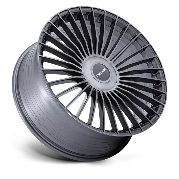 Niche NC282 Serene 24x10 Gloss Titanium Brushed 20mm ET 84.1mm CB 5x130