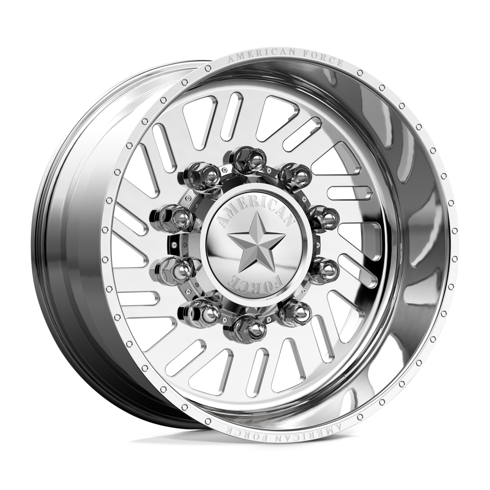 American Force Shift SD forged wheels in polished finish, three-quarter view