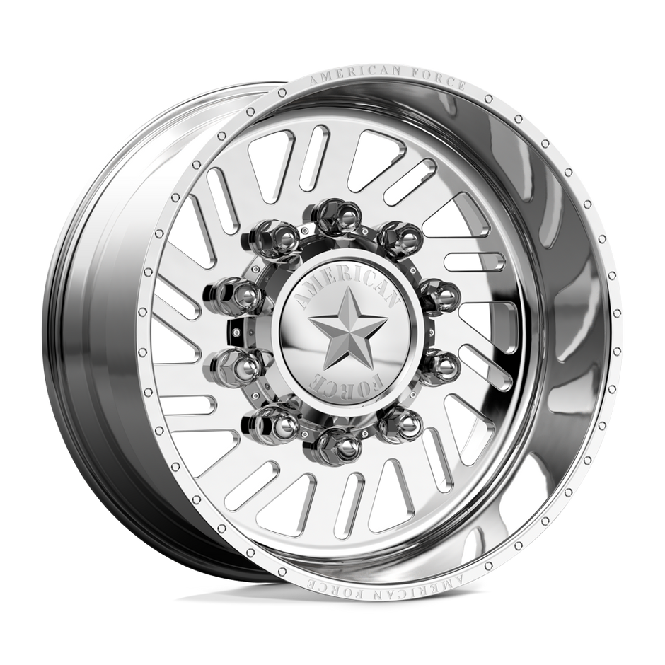 American Force Shift SD forged wheels in polished finish, three-quarter view
