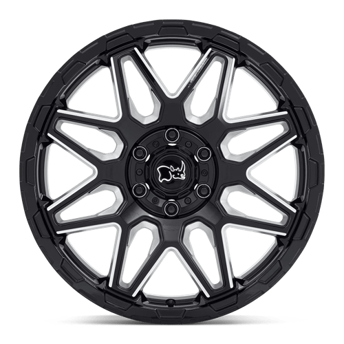 Black Rhino Hard Alloys Shockwave 20x9.5 Gloss Black w/Milled Spokes -18mm ET 71.5mm CB 5x127
