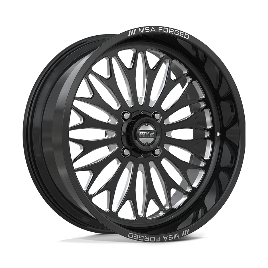 MSA Offroad Wheels MA401 Shockwave UTV 24x10 Gloss Black Machined -25mm ET 72.56mm CB 4x156