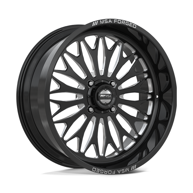 MSA Offroad Wheels MA401 Shockwave UTV 24x10 Gloss Black Machined -25mm ET 72.56mm CB 4x156
