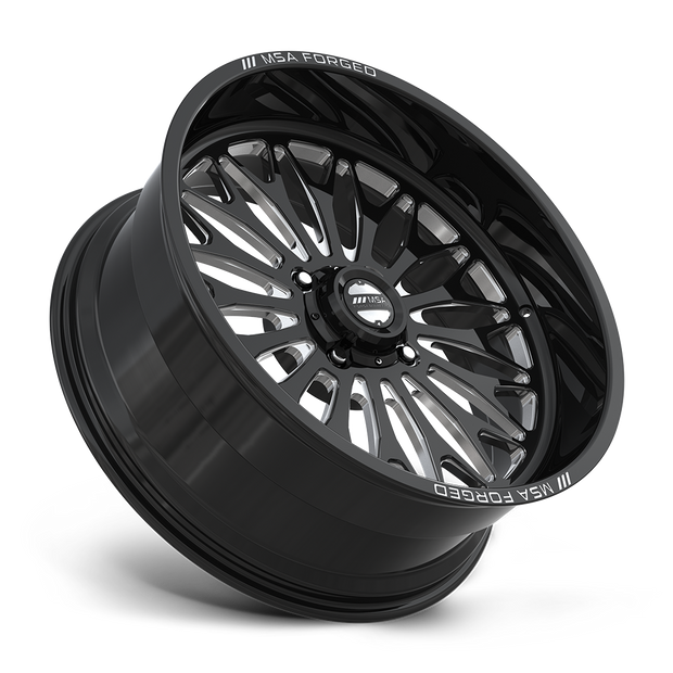 MSA Offroad Wheels MA401 Shockwave UTV 24x10 Gloss Black Machined -25mm ET 72.56mm CB 4x156
