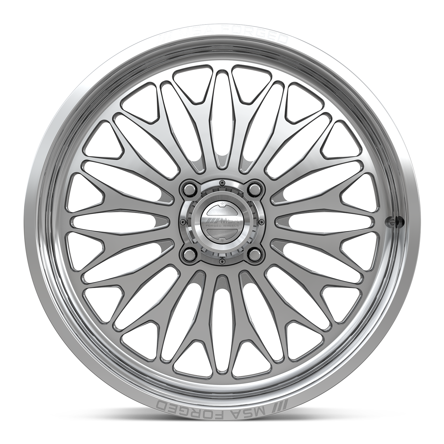 MSA Offroad Wheels MA401 Shockwave UTV 24x10 Polished -25mm ET 172mm CB 4x137