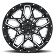 Black Rhino Hard Alloys Shrapnel 20x9.5 Gloss Black w/Milled Spokes 12mm ET 110.1mm CB 5x150