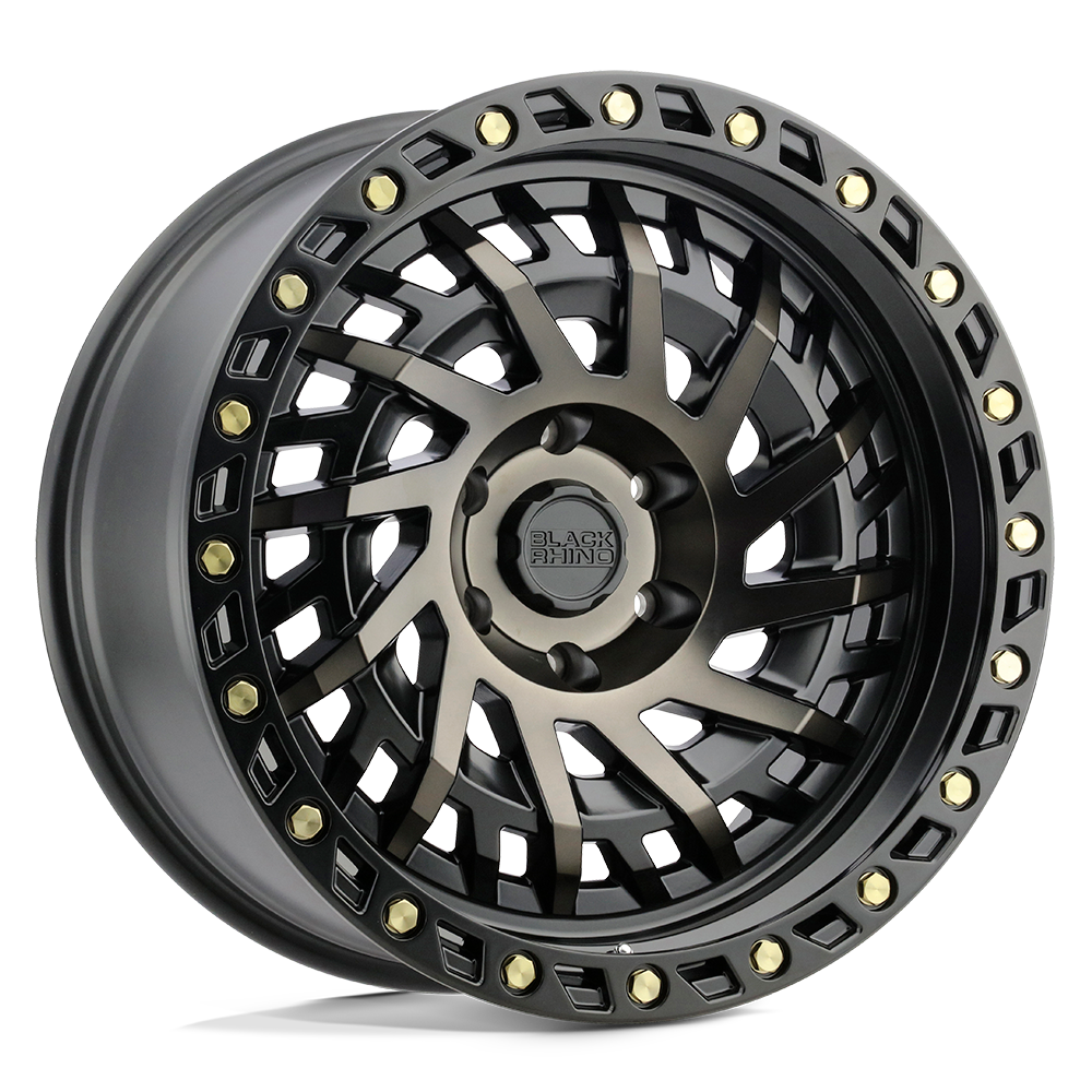 Black Rhino Hard Alloys Shredder 17x9 Matte Black w/Machined Dark Tint -12mm ET 112.1mm CB 6x139.7
