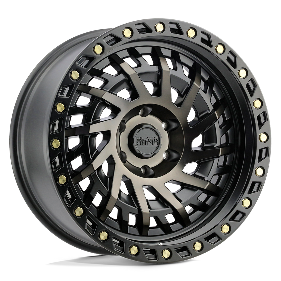 Black Rhino Hard Alloys Shredder 17x9 Matte Black w/Machined Dark Tint -12mm ET 112.1mm CB 6x139.7