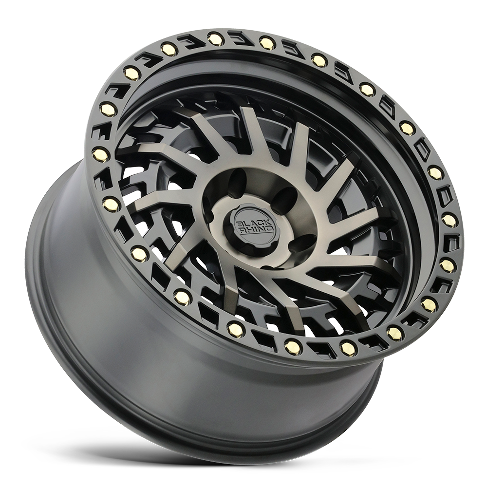 Black Rhino Hard Alloys Shredder 17x9 Matte Black w/Machined Dark Tint -12mm ET 112.1mm CB 6x139.7
