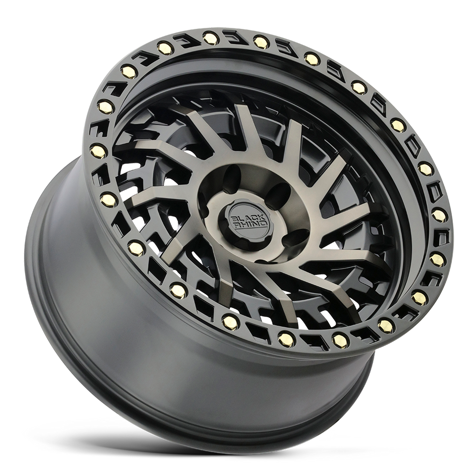 Black Rhino Hard Alloys Shredder 17x9 Matte Black w/Machined Dark Tint -12mm ET 112.1mm CB 6x139.7